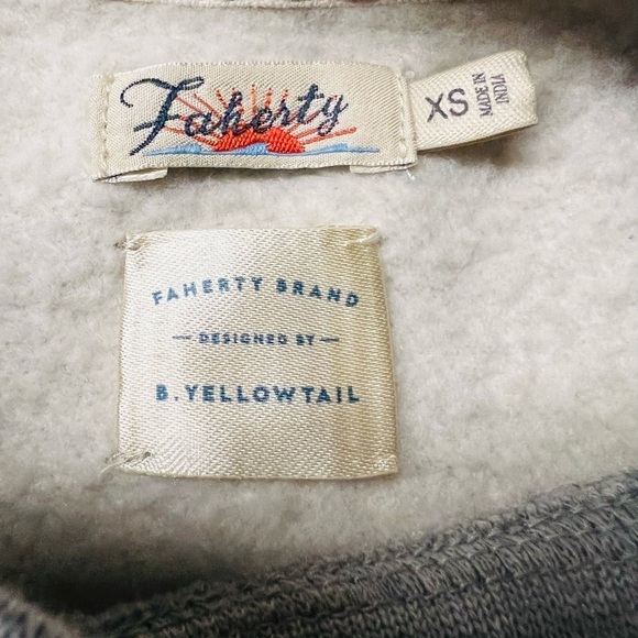 FAHERTY WOMEN’S GRAY LOVE SWEATSHIRT WITH EMBROIDERY SIZE XS - Picture 8 of 12